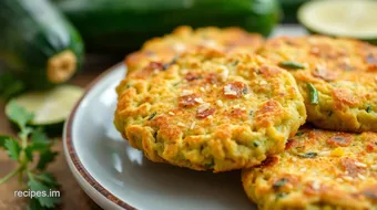 Easy & Delicious Fried Zucchini Fritters - Healthy & Guilt-Free Delight! recipe card