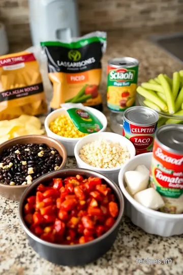 Quick & Delicious Taco Lasagna Bake ingredients