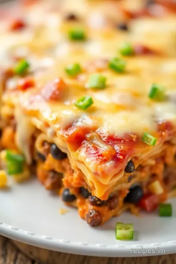 Quick & Delicious Taco Lasagna Bake presentation