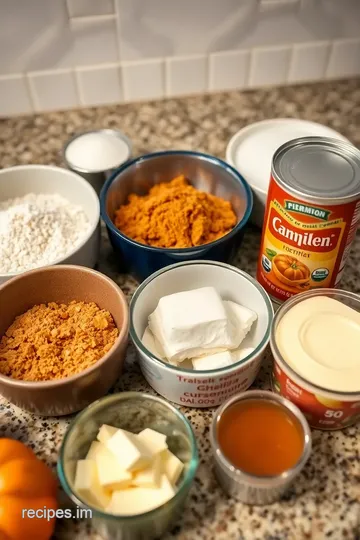 Delightfully Creamy Pumpkin Cheesecake ingredients