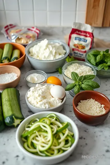 Comforting Baked Zucchini Lasagna ingredients