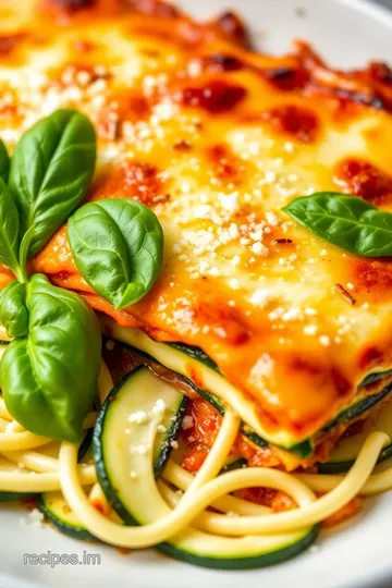 Comforting Baked Zucchini Lasagna presentation