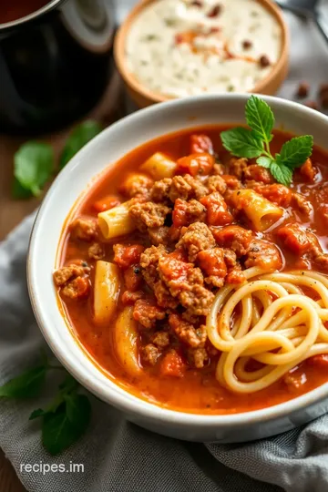 Easy Lasagna Soup for Cozy Nights presentation