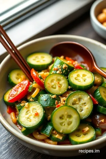 Din Tai Fung Inspired Cucumber Salad presentation