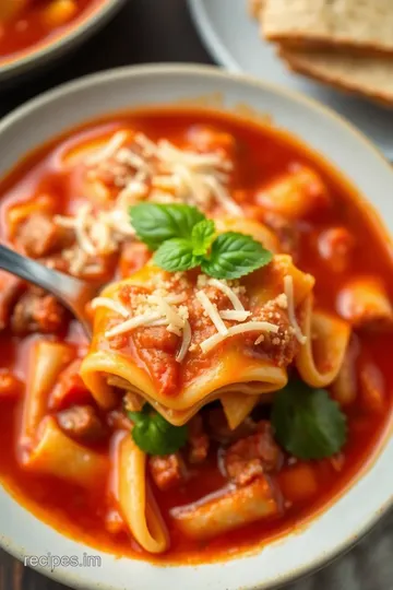 Easy Lasagna Soup: Comfort in a Bowl presentation