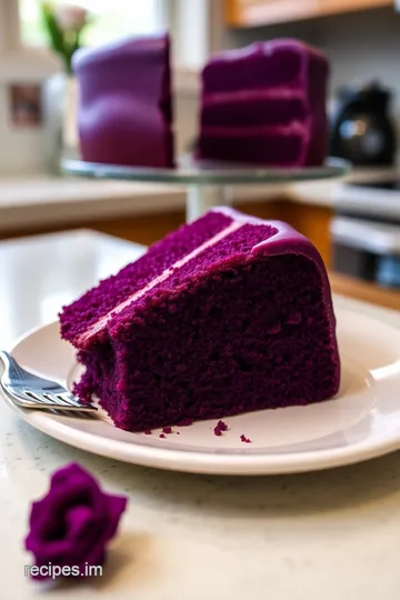 Purple Velvet Cake With Cream Cheese Frosting steps