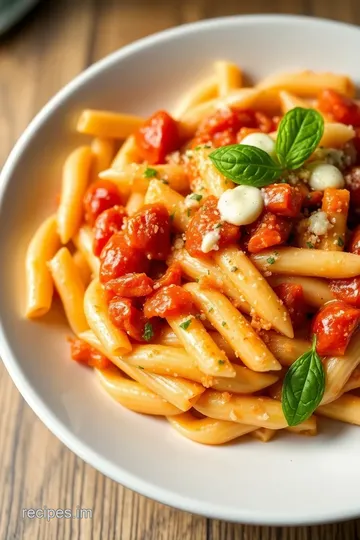 Quick Creamy Vodka Pasta Delight presentation