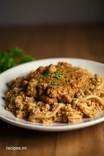 Savory Salisbury Steak with Ground Chicken presentation